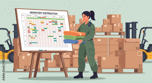 Effective inventory distribution management with visual chart system for supply chain