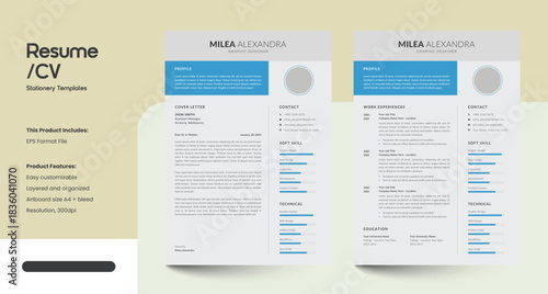 Modern CV Resume Design Template