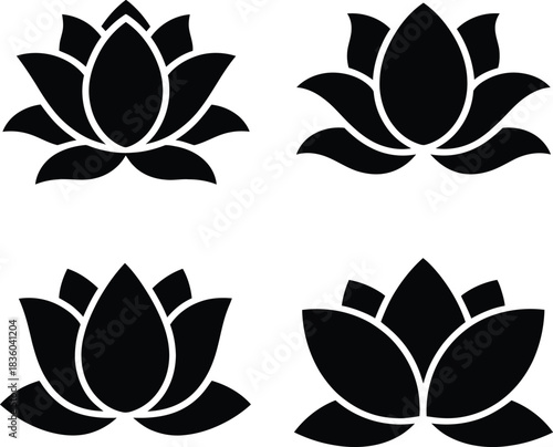 Stylized tree silhouette vector illustration on clean white background isolated on white background, illustration