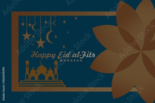 Mosque with Islamic ornaments template. Design concept of ramadan kareem,illustration.