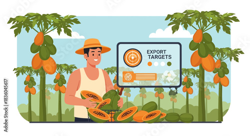 Papaya farmer planning export target and looking to improve harvest strategy
