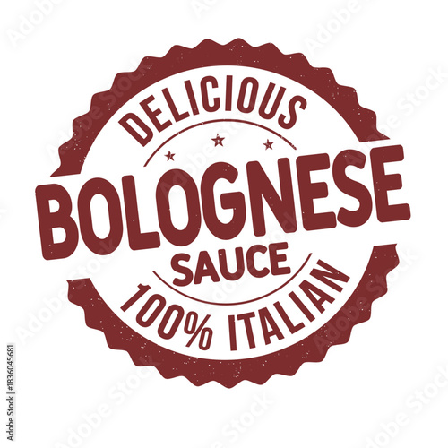 Bolognese sauce grunge rubber stamp