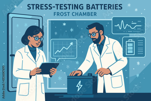 Scientists stress-test batteries in a frost chamber for performance under low temperatures