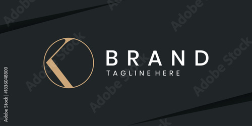 Luxury letter K logo design