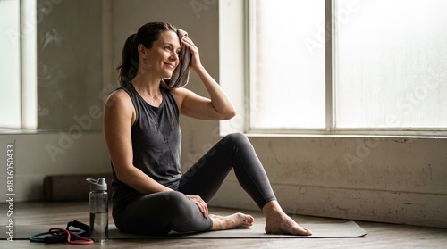 A serene moment of yoga, ca...