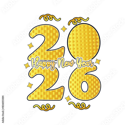 Happy New Year 2026  Happy New Style New Year 2026 T-Shirt Design