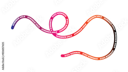 Colorful summer sale promotional vector graphic element design