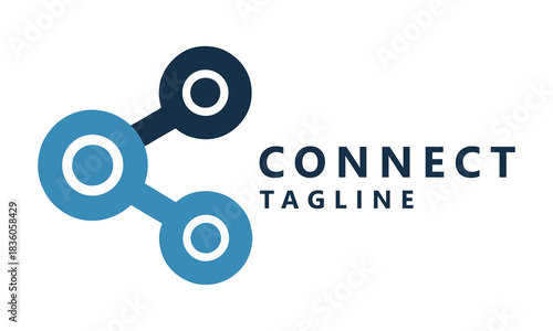 Connect logo icon vector isolated