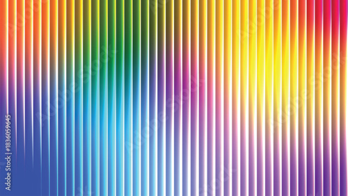 Vibrant rainbow striped background with colorful gradient glow