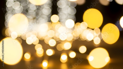 Overlay featuring warm white and golden yellow string lights. Ideal for adding a festive, celebratory atmosphere to photos and designs for events or home decor themes.