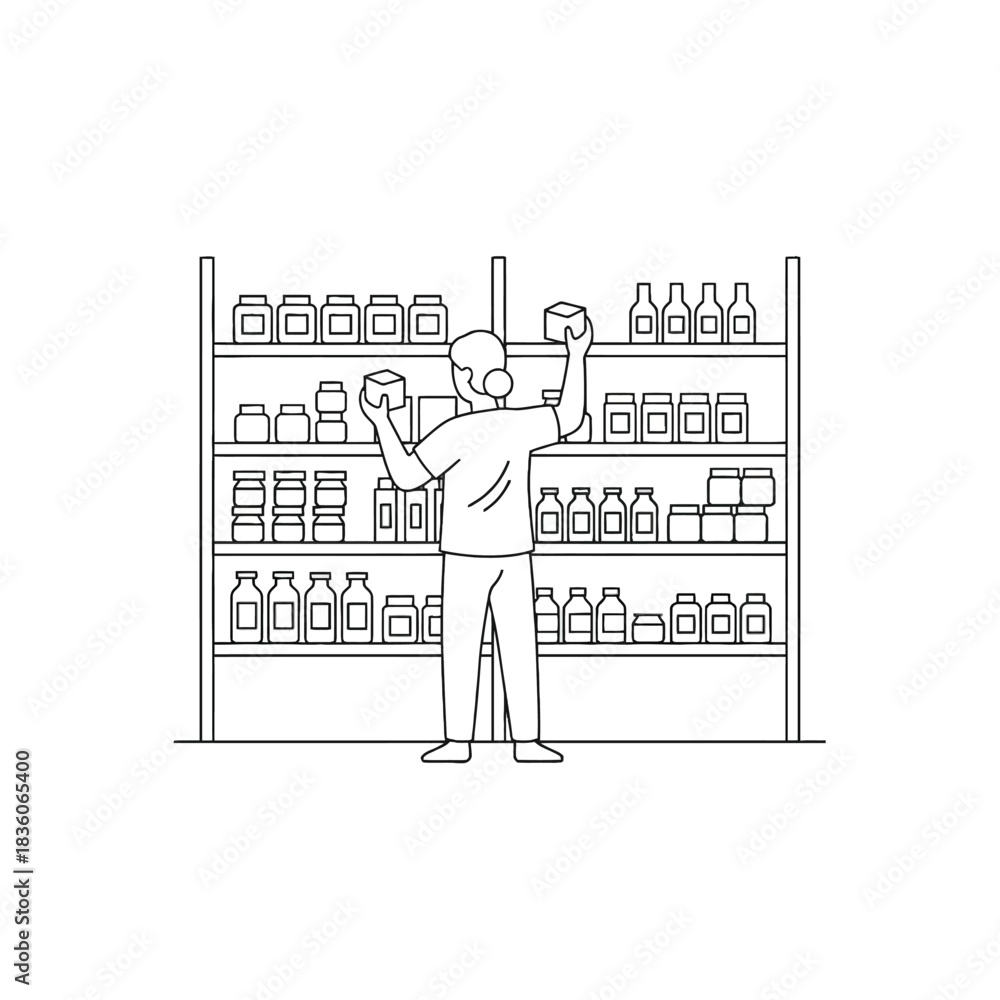 Obraz premium business woman drawing