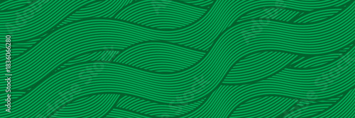 farm green banner, organic abstract background with fields. wavy green lines, natural organic products eps 10.