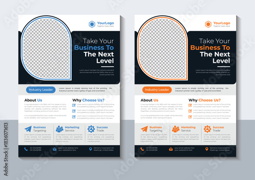 Modern business flyer template to elevate your brand and attract new customers instantly today
