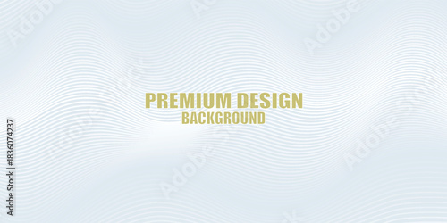 Premium background design with white line pattern (texture) in luxury pastel colour. Abstract horizontal vector template for business banner, formal backdrop, prestigious voucher, luxe invite