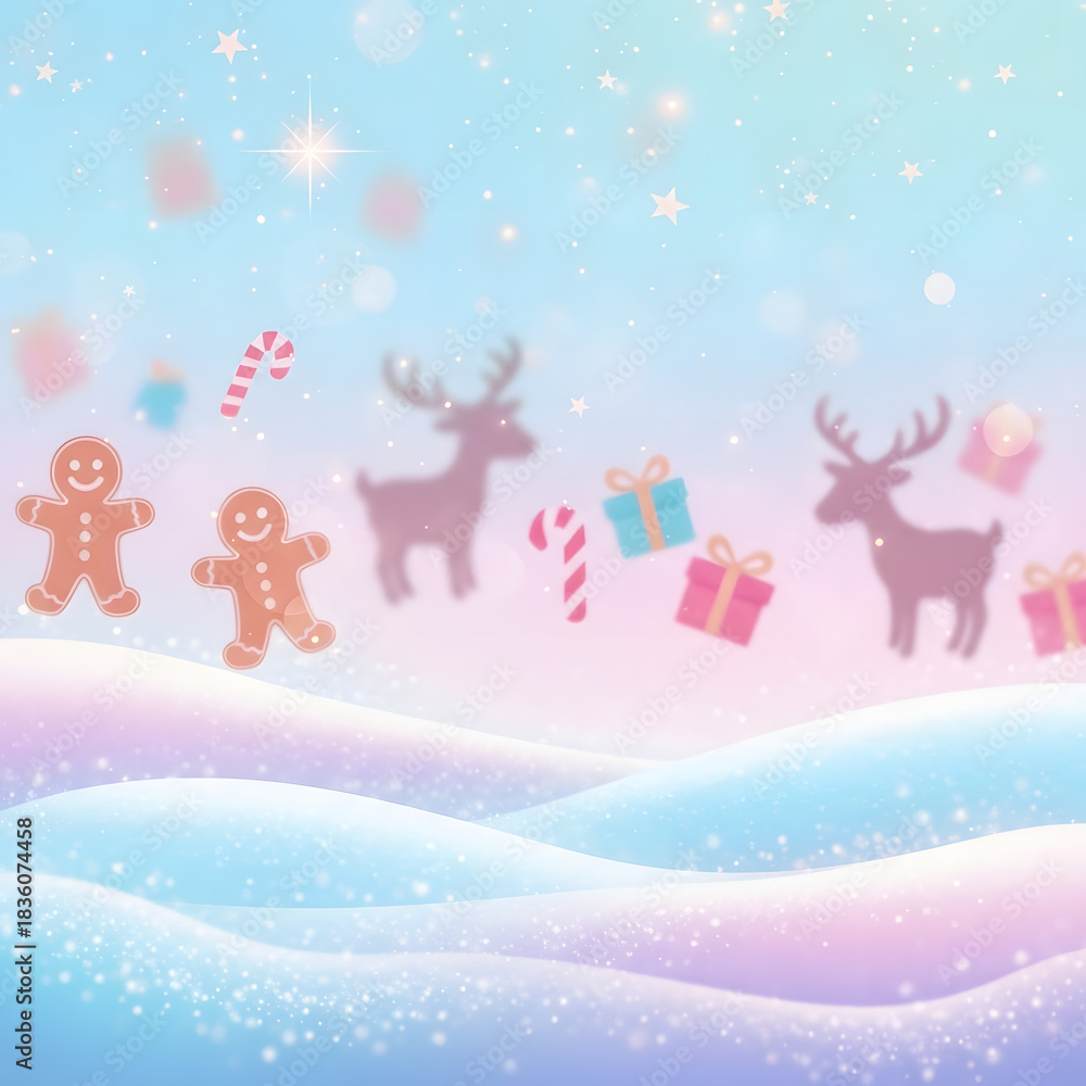Naklejka premium santa claus and reindeer