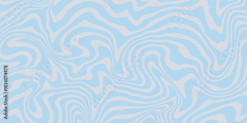 Abstract background seamless pattern with colorful waves. Trendy vector illustration in retro psychedelic style