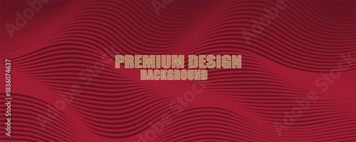 Premium background design with diagonal line pattern in maroon colour. Vector horizontal template for digital business banner, formal invitation, luxury voucher, prestigious gift certificate