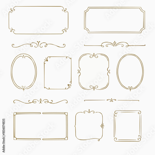 エレガント枠素材コレクション｜アンティークフレーム｜ラインアート
