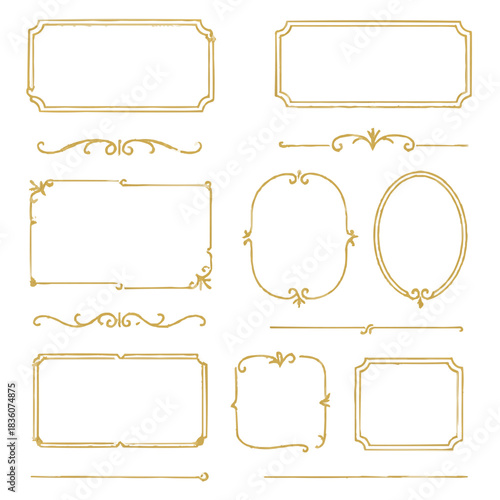 エレガント枠素材コレクション｜アンティークフレーム｜ラインアート