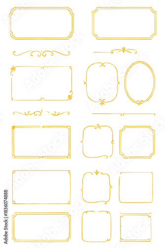 エレガント枠素材コレクション｜アンティークフレーム｜ラインアート