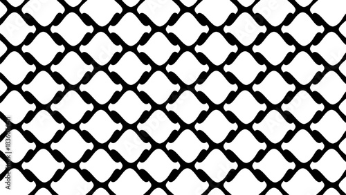 Abstract geometric repeating layout with fluid organic forms and high contrast black lines, suitable for wallpaper, surface pattern design, and visual identity elements.