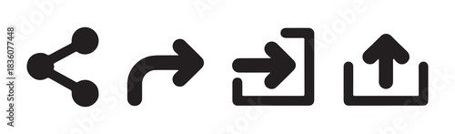 Share send social media connection network icon vector stock illustration for web and mobile app