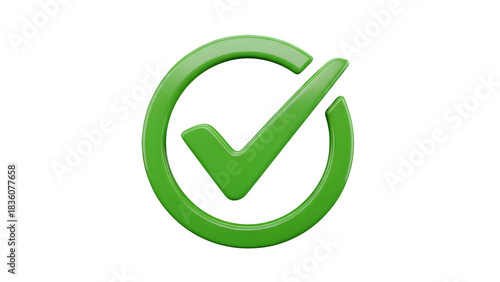 Free Download Green check mark in circle on black background for approval and validation - GFXLoad