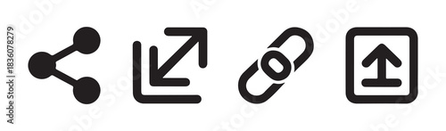 Share icon social media network connection link pictogram sharing multimedia content vector