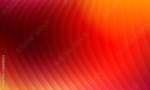 Neon ripple glass gradient in magenta, violet, ember orange on deep midnight. Sharp ribbed distortion, cinematic glow; futuristic texture background, vector illustration