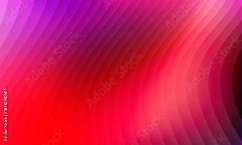 Neon ripple glass gradient in magenta, violet, ember orange on deep midnight. Sharp ribbed distortion, cinematic glow; futuristic texture background, vector illustration