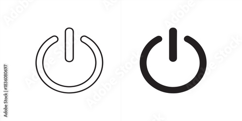 Power button icon isolated on, on off symbol vector