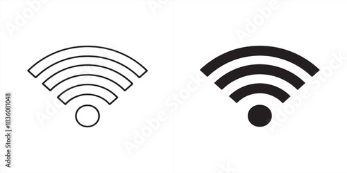 Wifi signal isolated on, wireless connection and internet access