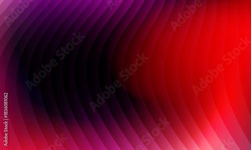 Neon ripple glass gradient in magenta, violet, ember orange on deep midnight. Sharp ribbed distortion, cinematic glow; futuristic texture background, vector illustration