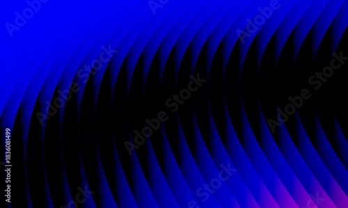 Neon ripple glass gradient in magenta, violet, ember orange on deep midnight. Sharp ribbed distortion, cinematic glow; futuristic texture background, vector illustration