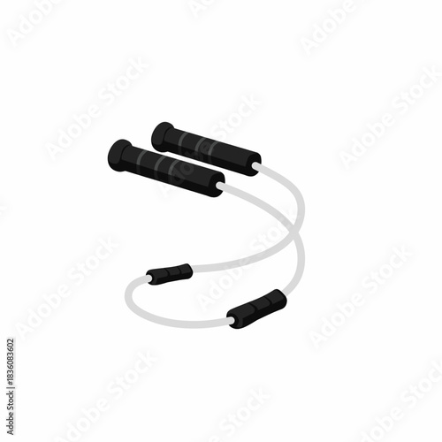 Jump Rope in Clean Monochrome Style for Cardio Workout