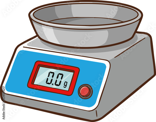 vector illustration of precision electronic scales for the kitchen
