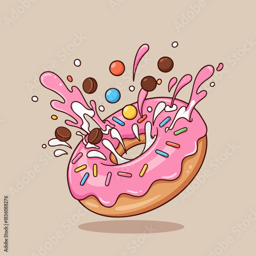 A logo of donuts that reflects a popular food that is delicious and of high quality to attract consumers.