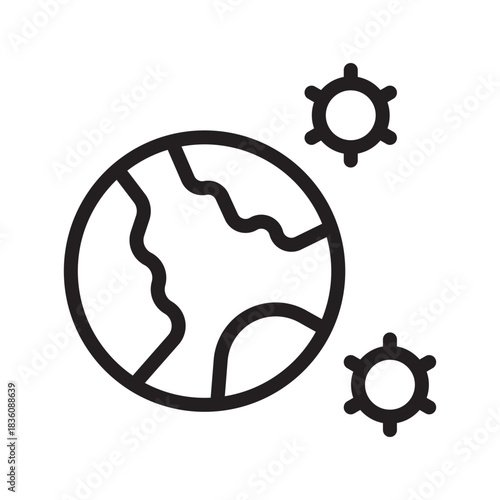 Comprehensive Global Health Settings icon set for international healthcare systems, medical standards and worldwide wellness