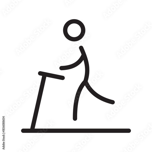 Modern Treadmill icon collection for fitness, gym equipment, health monitoring and exercise motivation visuals