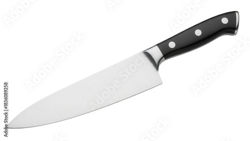 фотографія Chef s knife isolated PNG, stainless steel kitchen utensil for cooking and food
