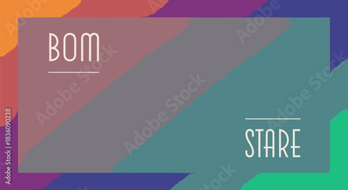 BOM and STARE Text on Abstract Background.