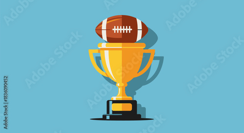 Football Trophy Symbol of Victory and Achievement in Sports.