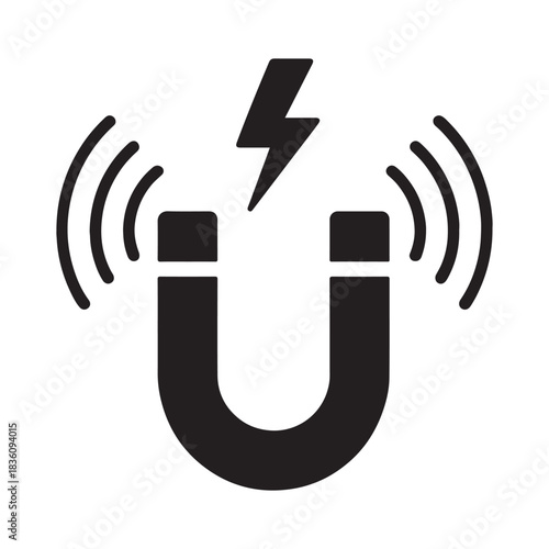  Magnet icon electromagnetic icon vector silhouette