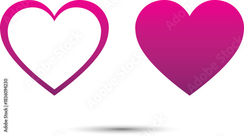 Heart shape design for love symbols, Set simple drawings heart symbols, valentines day related designs and frames, Red heart formed by Available in vector EPS format. editable vector file format.