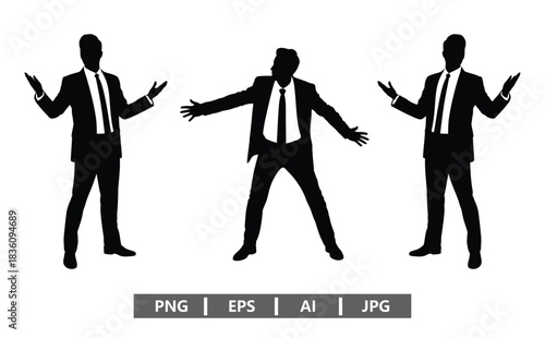 Confident business leaders presenting ideas in a bold, modern style