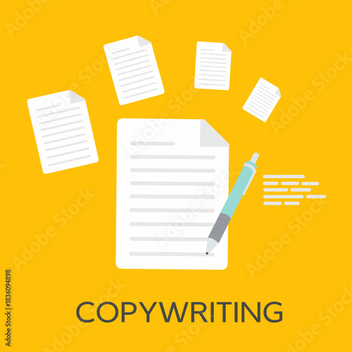 Copywriter concept. Idea of writing texts, creativity and promotion.