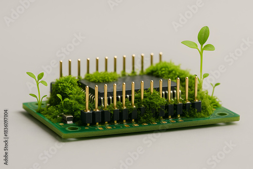 Wallpaper Mural Verschmelzung von Technik und Natur Torontodigital.ca