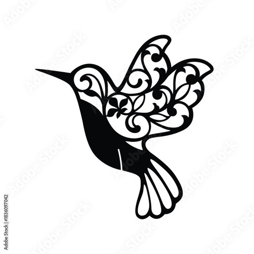 Ornament Paper Cut Hummingbird Decoration