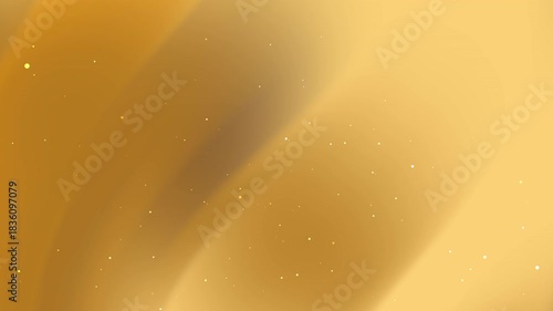 Smooth golden gradient background with soft flowing waves and glowing particle dots. Perfect for luxury designs, presentations, posters, digital art, wallpapers, and modern graphic projects.