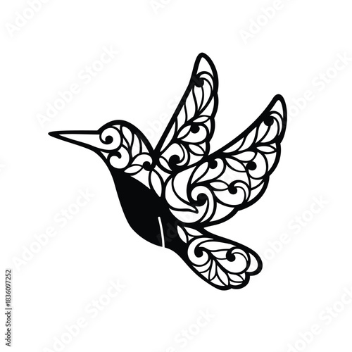 Classic Ornament Paper Cut Hummingbird Decoration